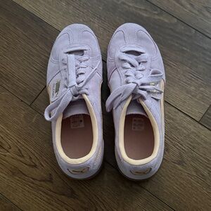 Puma Lavender Suede Sneakers